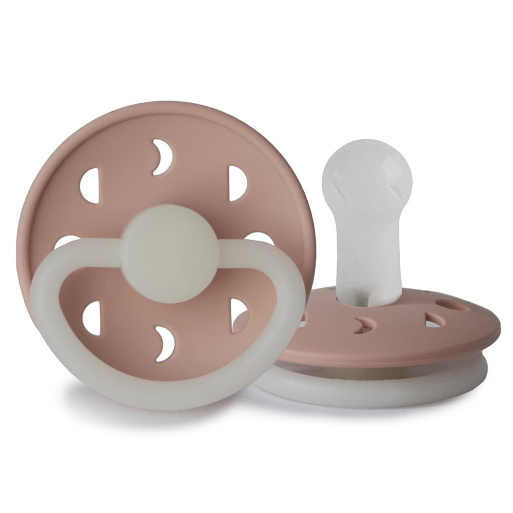 FRIGG Moon Night - Round Silicone Pacifier - Blush