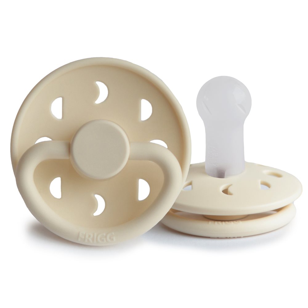 FRIGG Moon - Round Silicone Pacifier - Cream